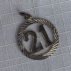 Silver 21st birthday pendant